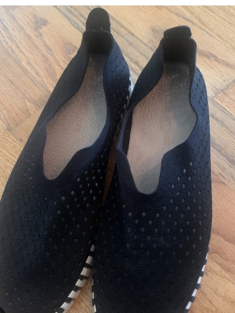Ilse Jacobsen Navy Perforated Slip-On Sneakers Women's 8.5/9 - Picture 3 of 12